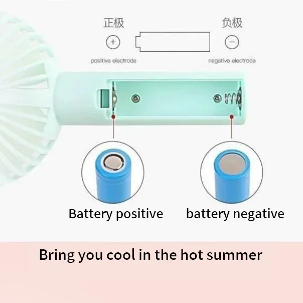 2025 New Portable Mini Fan USB Rechargeble Mute Cute Handheld Fan Student Dormitory Mini Fan Summer Supplies