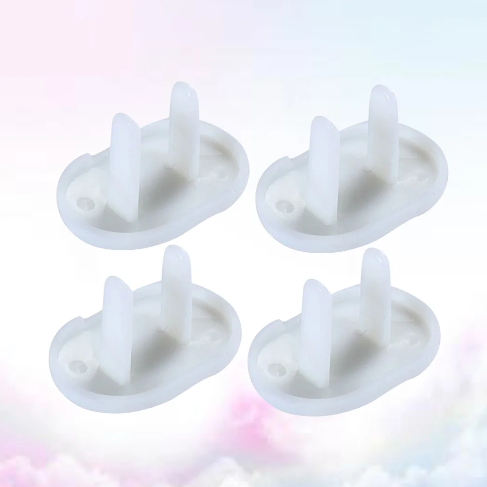 50pcs Child Safety Outlet Covers Electric Socket Cover Socket Protector (White)