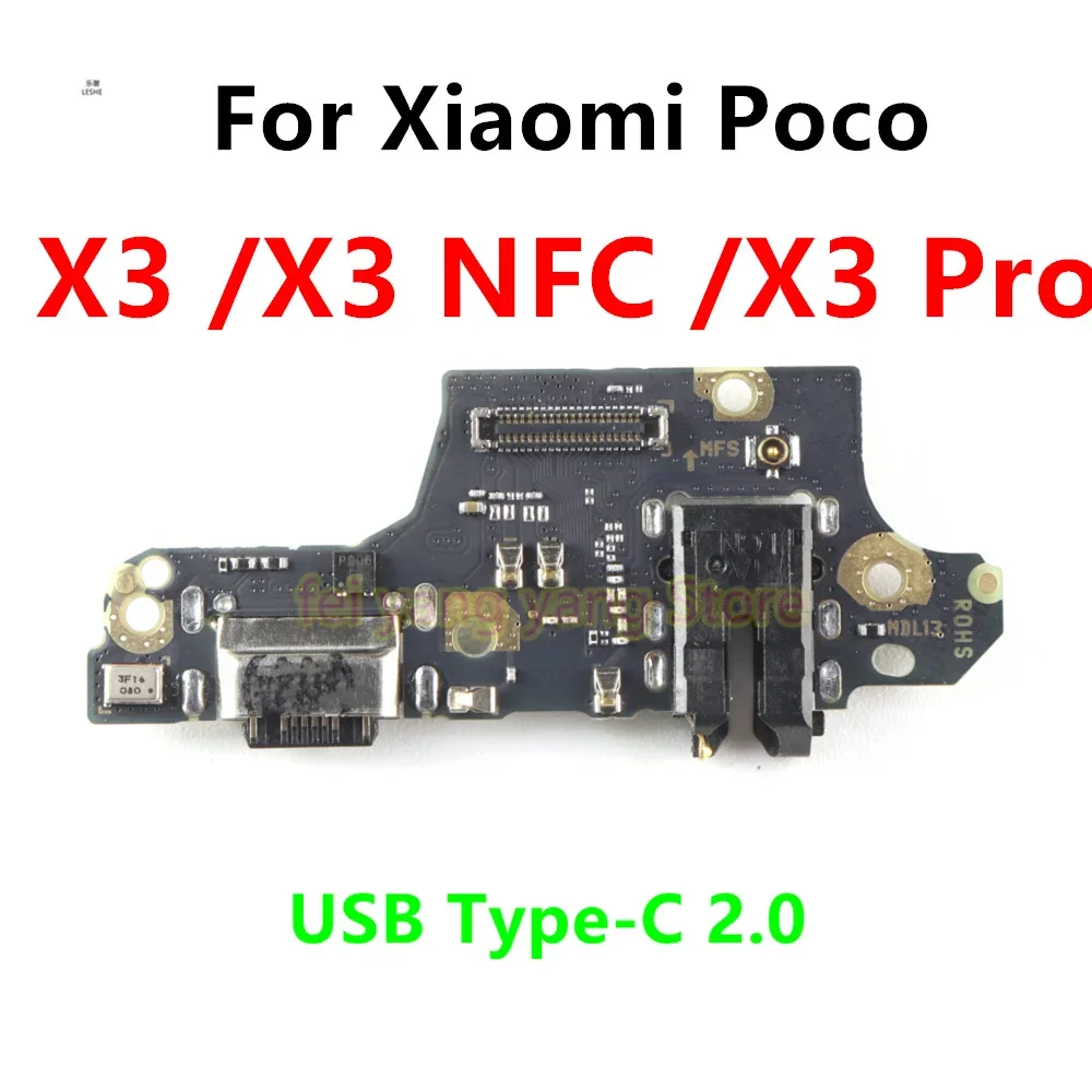 

USB Type-C 2.0 Charging Port Board For Xiaomi Poco X3 NFC Pro Charging Dock Power Connector Flex Cable Replacement