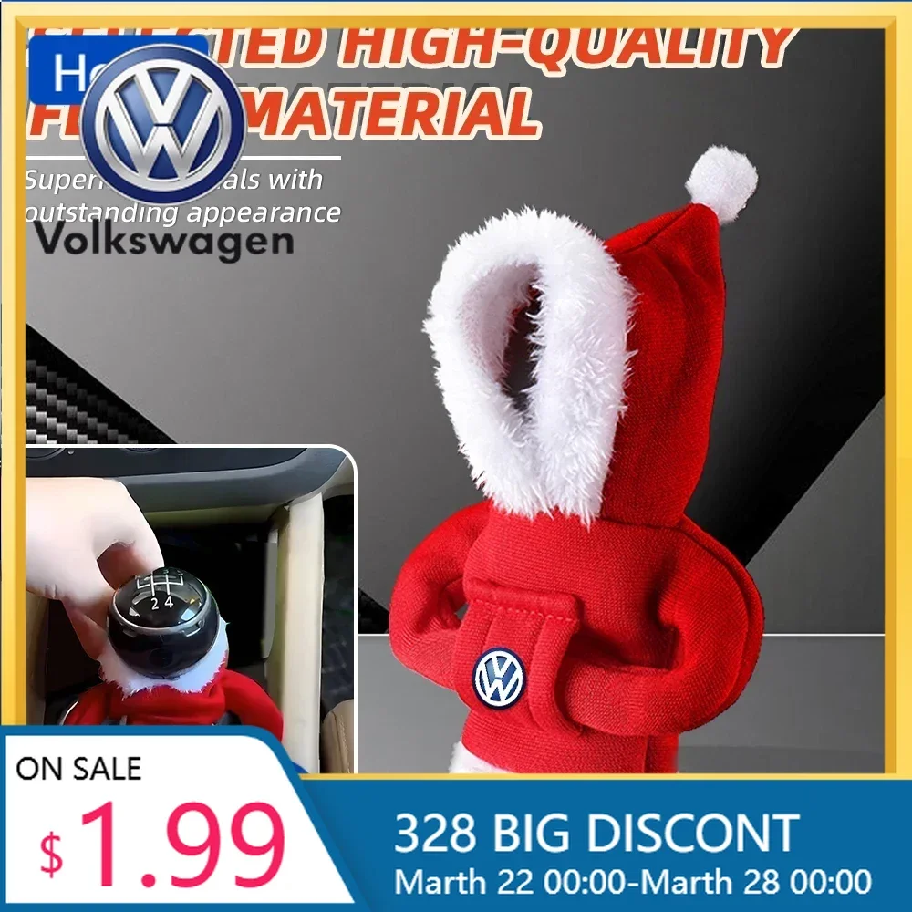 

VW New Car Handle Gear Lever Hoodie Cover Gearbox Christmas Decorative For Volkswagen VW GTI R Golf 7 Polo Tiguan Passat Jetta
