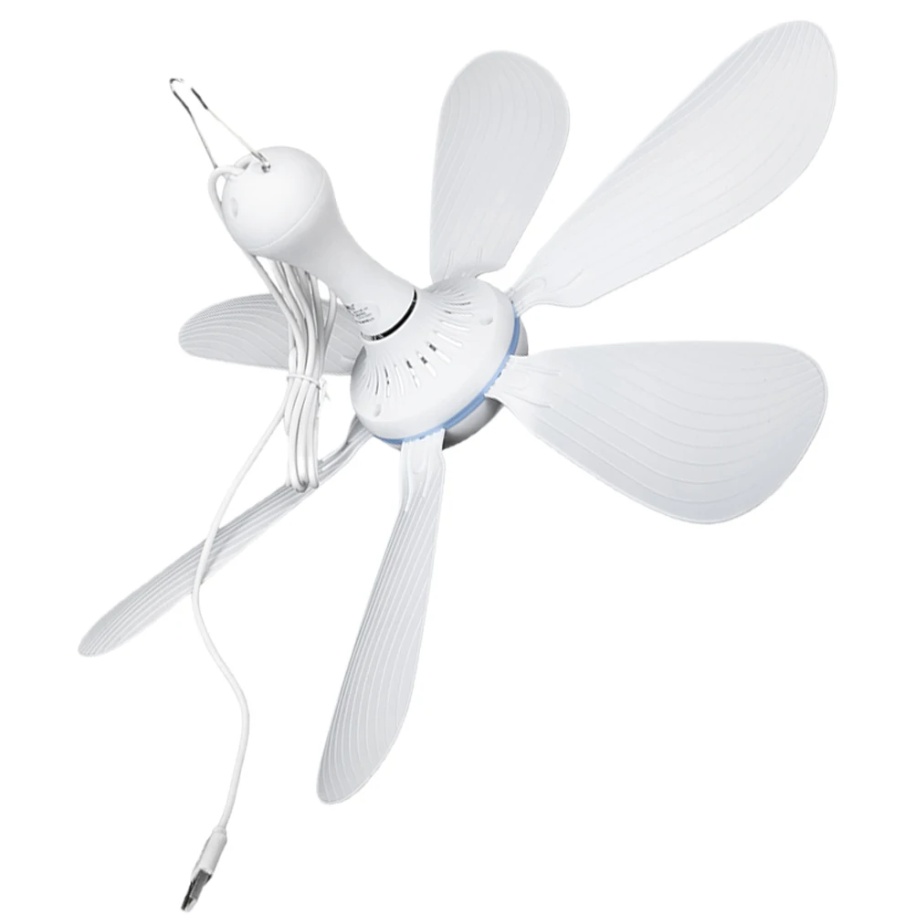 

USB Electric Portable Small Ceiling Fan Outdoor Hanging for Tents Camping Dorm Home Office Light Easy Install Plastic Fan Good