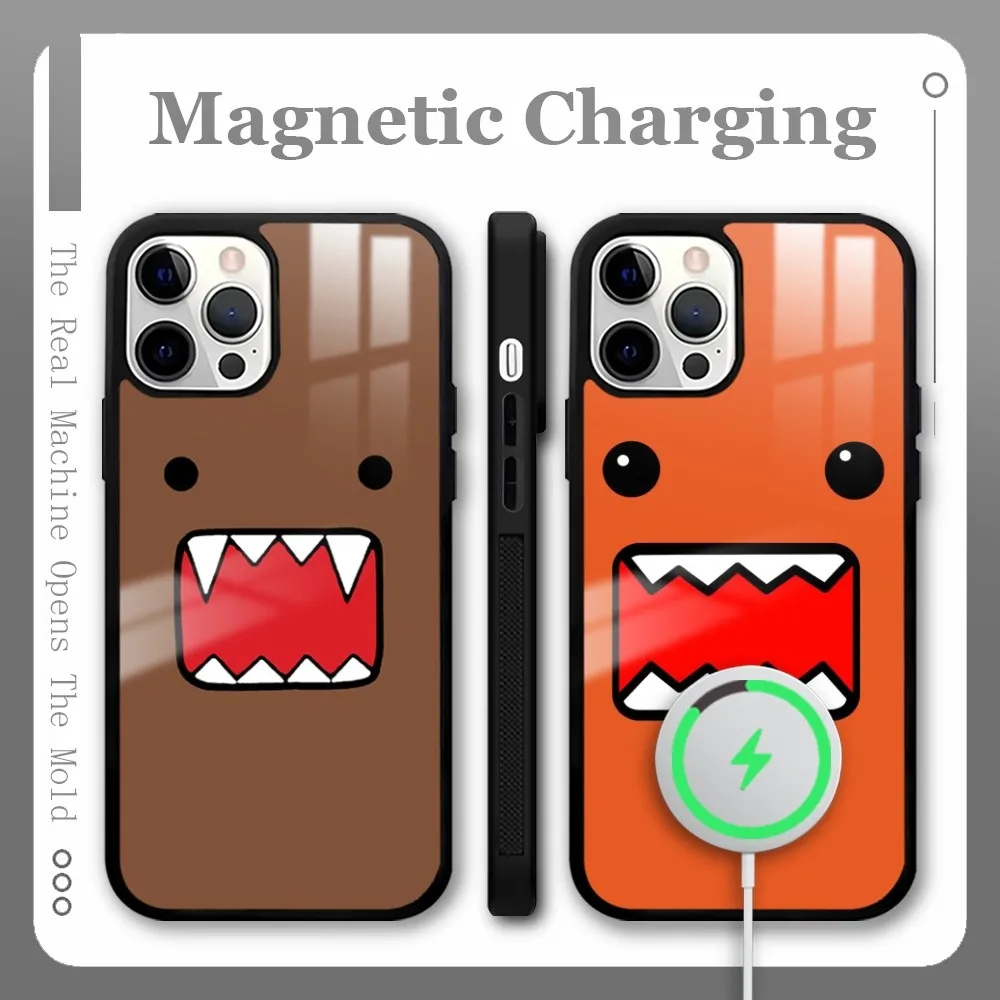 

Cute D-Domo-kun Phone Case For iPhone 16 15 14 13 12 11 Pro Max Plus Mini Magnetic Magsafe Wireless Charging Cover