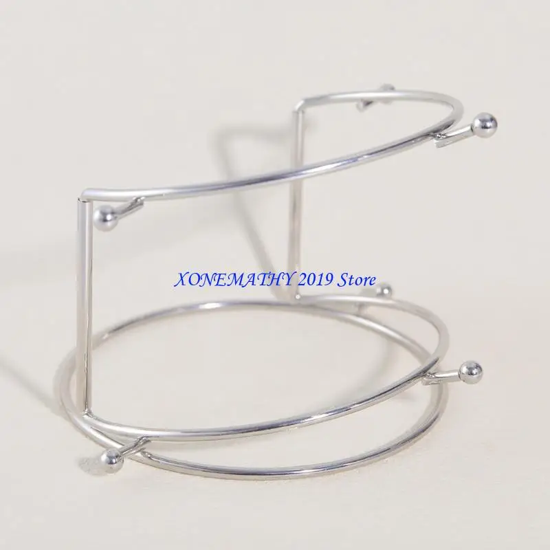 F42F الفولاذ المقاوم للصدأ أربع طبقة تاج شاشة رف حامل الشعر الكريستال حامل الدعم سهل تجميع موقف تخزين المجوهرات #4