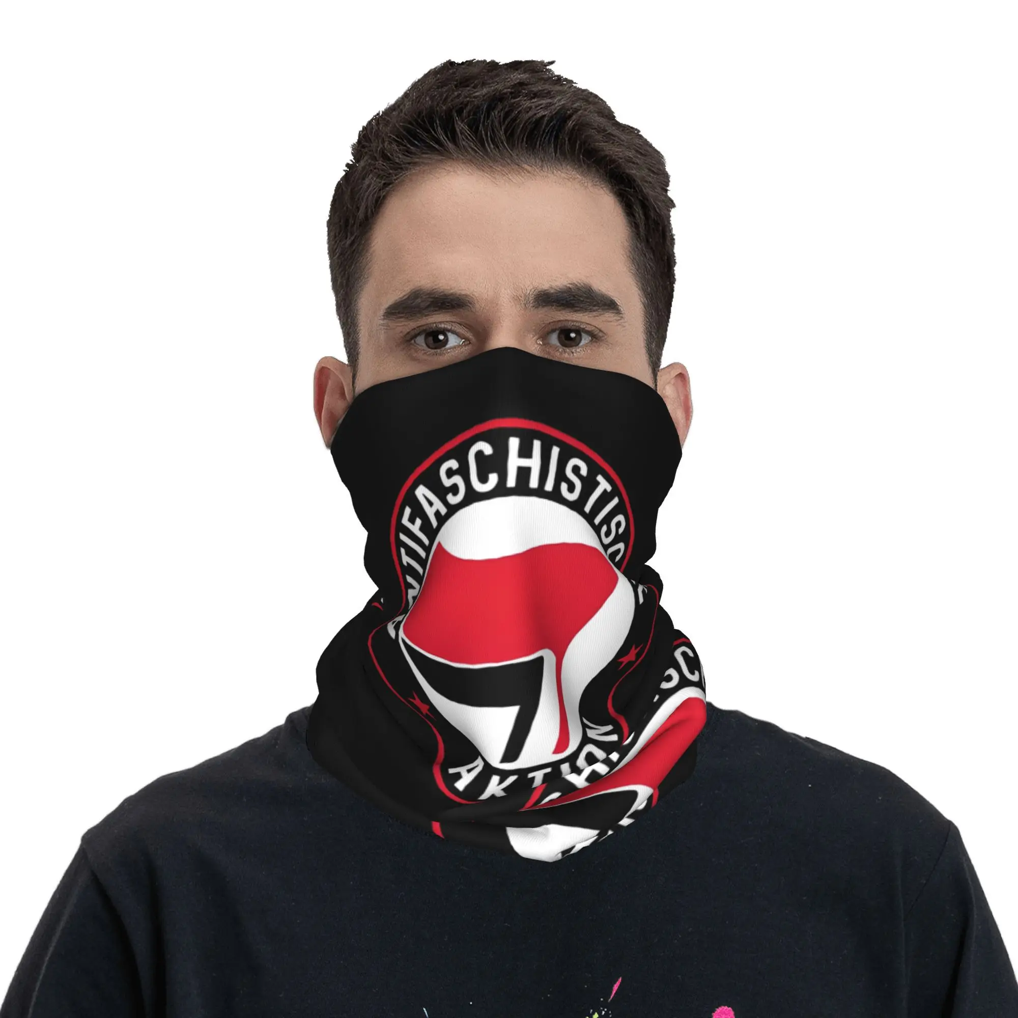 

Antifaschistische Aktion Anti Fascist Bandana Neck Cover Balaclavas Wrap Scarf Headwear Running for Men Women Adult Winter