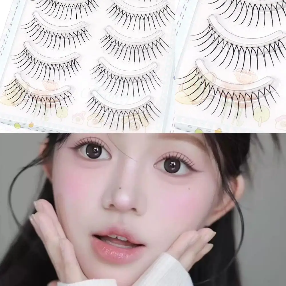 ใหม่ 10/5 คู่K-Pop U-รูปขนตาปลอมการ์ตูนEye Lash ExtensionเกาหลีIdolคอสเพลย์DIY Eye LashesธรรมชาติWispyขนตา