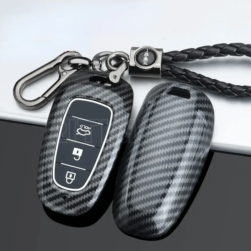 

Car Styling Key Holder Case Cover for Hyundai Nexo Sonata 3 4 5 6 7 Button Remote Key Case Shell 2021 2022 Protector Fob