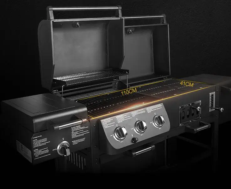 شواية غاز بالأشعة تحت الحمراء الخارجية، فرن شواء للحديقة، شوايات غاز عمودية سميكة للفيلات العائلية الكبيرة