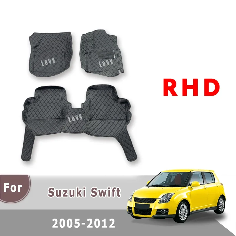 

RHD Carpets For Suzuki Swift 2012 2011 2010 2009 2008 2007 2006 2005 Car Floor Mats Auto Interior Protectors Accessories Custom