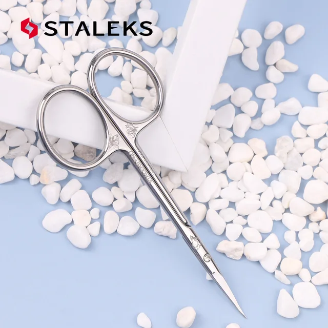 STALEKS Manicure martwa skóra nożyczki rosyjski styl Olecranon nożyczki do brwi Magnolia wzór złuszczający paznokci narzędzia SX-21/1m