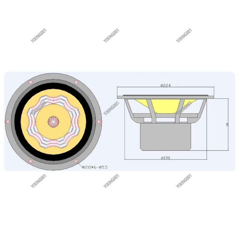 

Silver-8 8-Inch Full-Range HiFi Speaker Pair for Home DIY Stereo Audio High-Fidelity Speaker Units