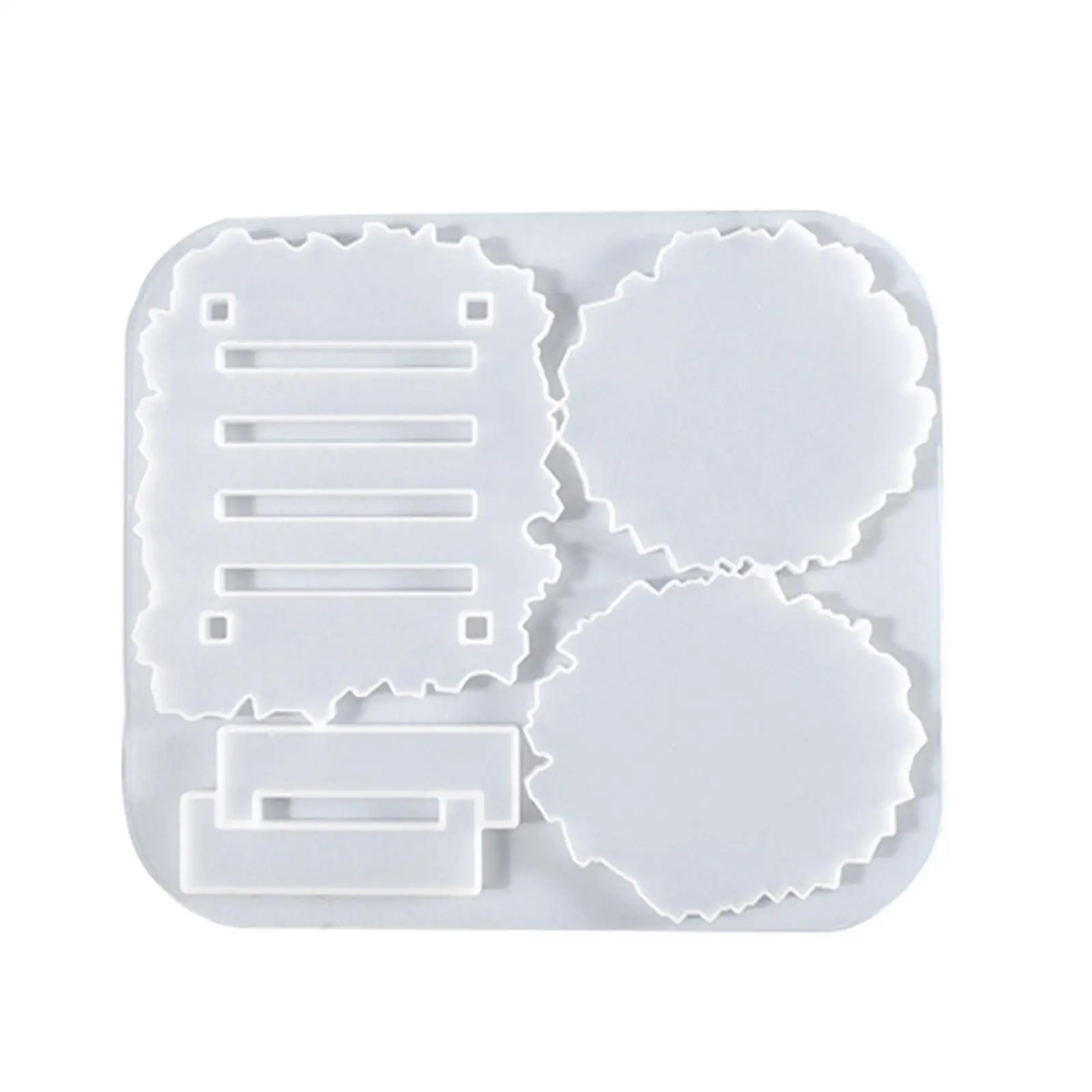 2X Epoxy Resin Coaster Casting Mold DIY Crafts 8.6x7.6x0.4inch Durable Material