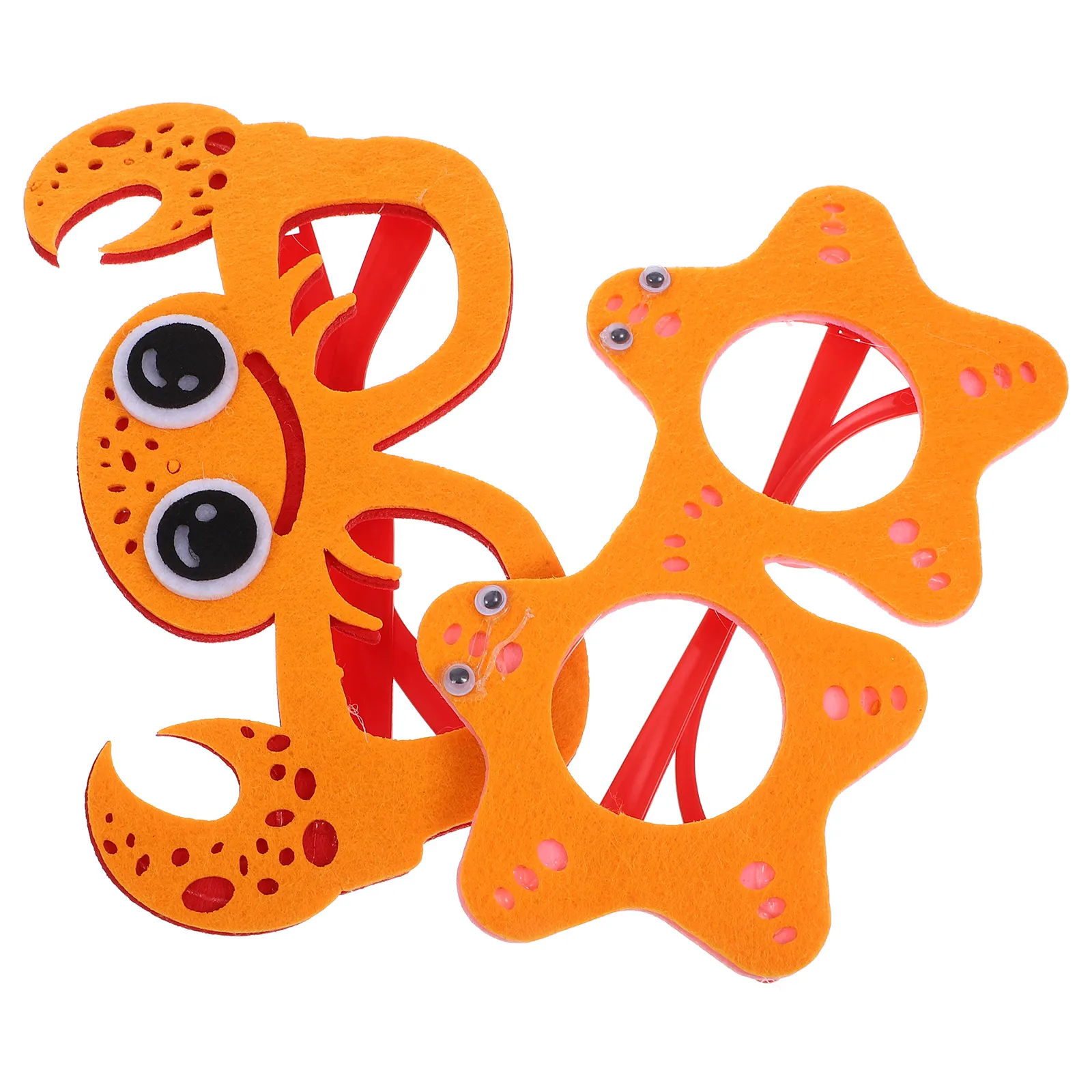 

2 Pcs Marine Life Glasses Beach Sunglasses Hawaiian Decorative Decorate Photo Prop Funny Man