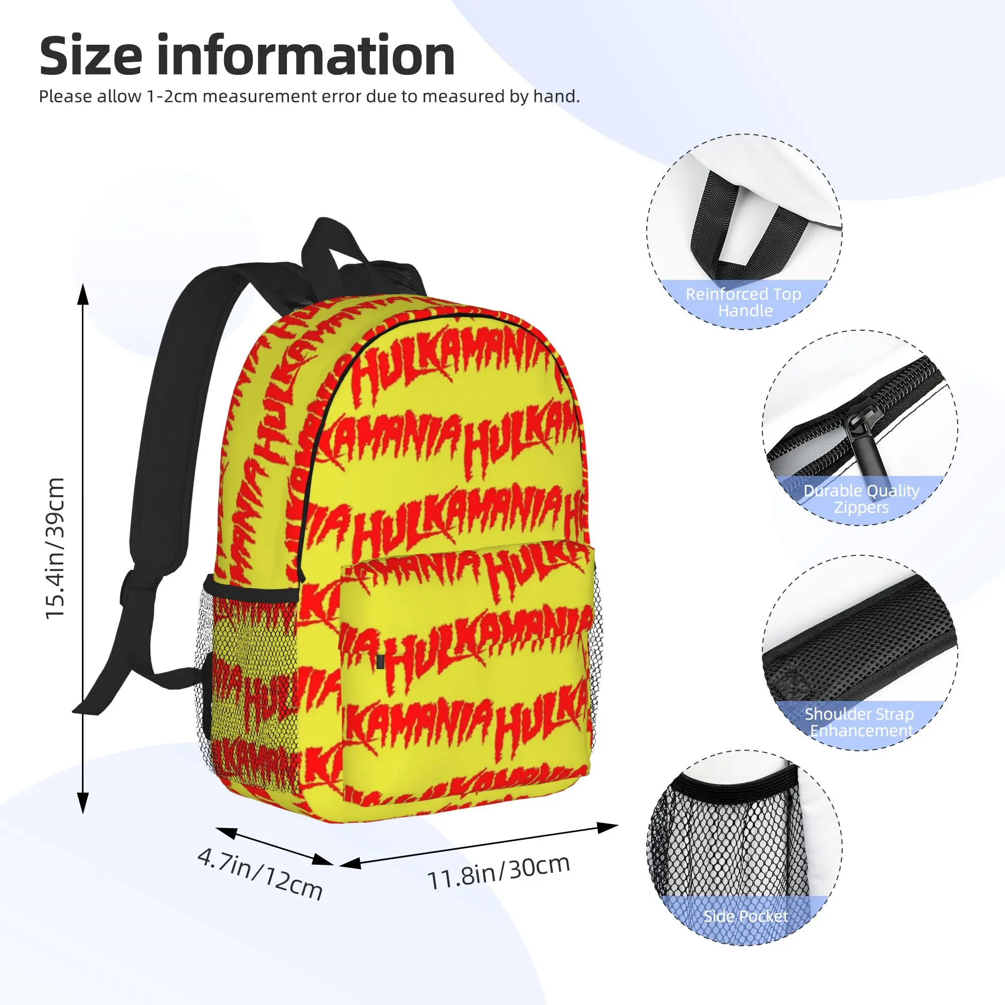Hulk Hogan Hulkamania   Backpack Hot Sale Daypack Large Capacity Boys Girls BookBag Shoulder Bags for Men Women School Bag - view 2