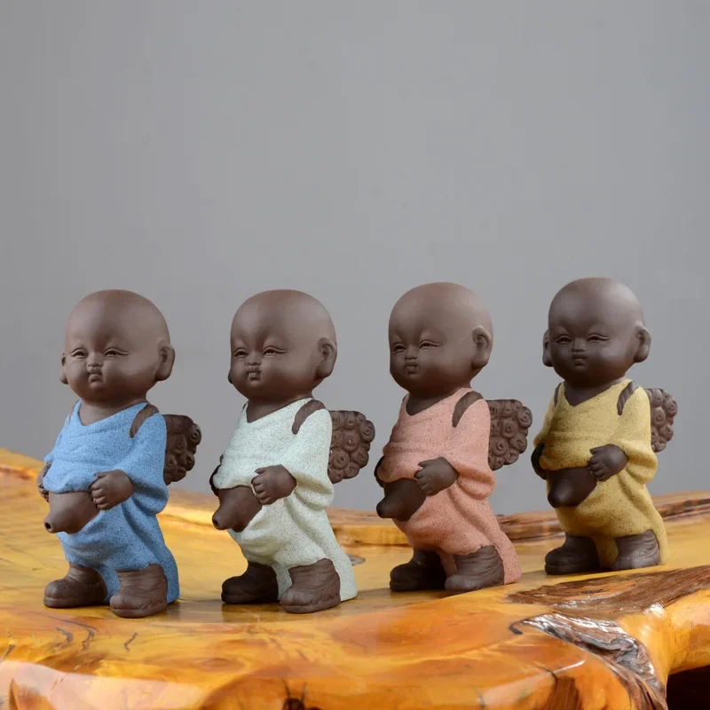 budda statues gongfu tea pets monks ceramic animal