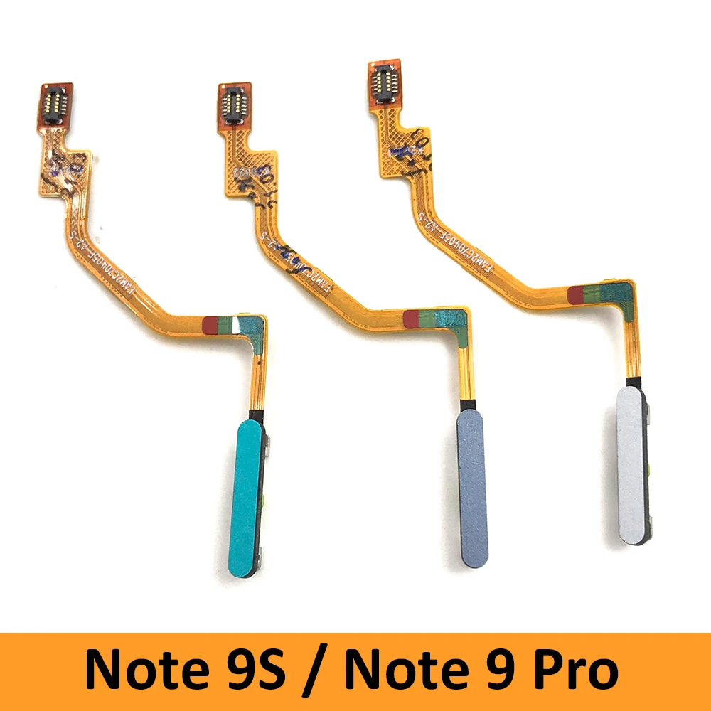 

10 Pcs Fingerprint Scanner Home Button For Redmi Note 9S 9 Pro Fingerprint Menu Return Key Sensor Flex Cable Replacement Parts