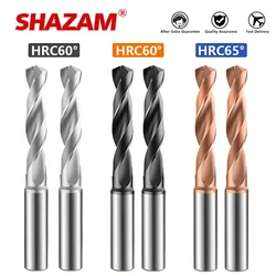 SHAZAM 3/5 Times Diamete Tungsten Steel Drilling Bit CNC Tools Spiral 2-Flute For Steel/Aluminum Twists Drill 1.0mm-16.0mm