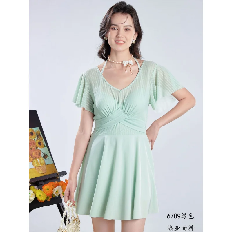 Minsu Traje de baño para mujer Estilo casual Adelgazante Traje de baño deportivo de una pieza Vacaciones de primavera caliente Traje de baño de Amazon