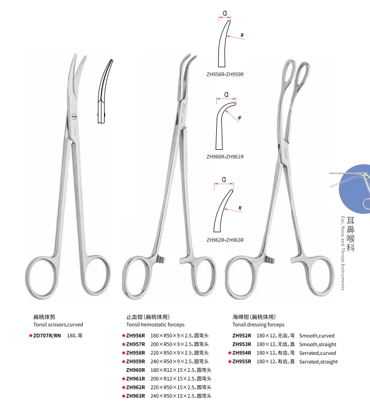 Tonsil Scissors ENT Ears Nose and Throat Surgical Instruments