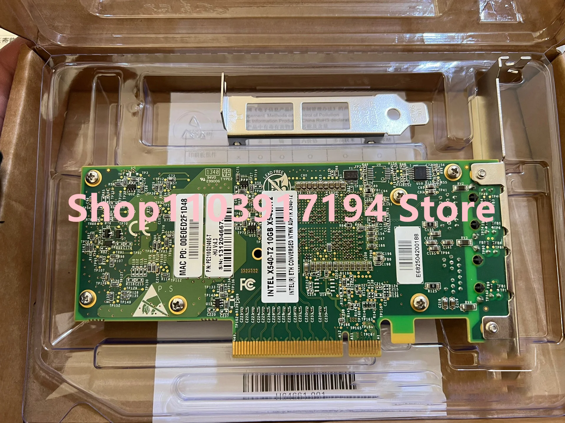 

Для Huawei 06310080 PE210G2I40E-T-HU Dual-port 10 Gigabit Network Card X540-T2 X540AT2