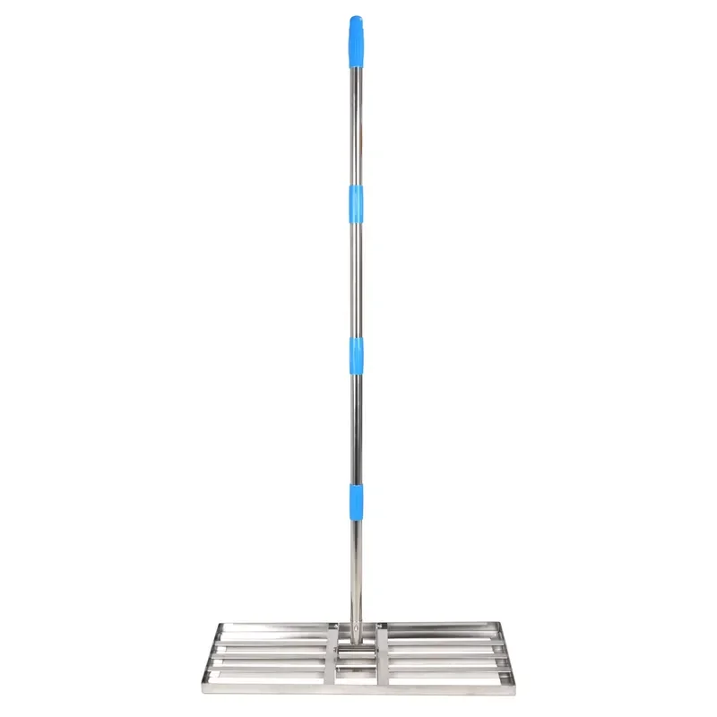 for Winslow & Ross Landscape Leveling Rake Soil 304 Stainless Steel Lawn Leveling Rake With 5-section Rod