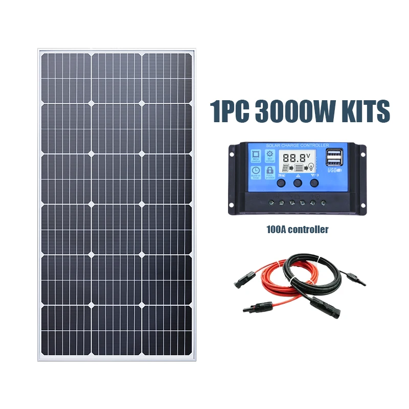 6000W Zonnepaneel 18V Hoge Efficiëntie 3KW Draagbare Power Bank Flexibel Opladen Outdoor Zonnecellen Voor Batterij Thuis RV Camping