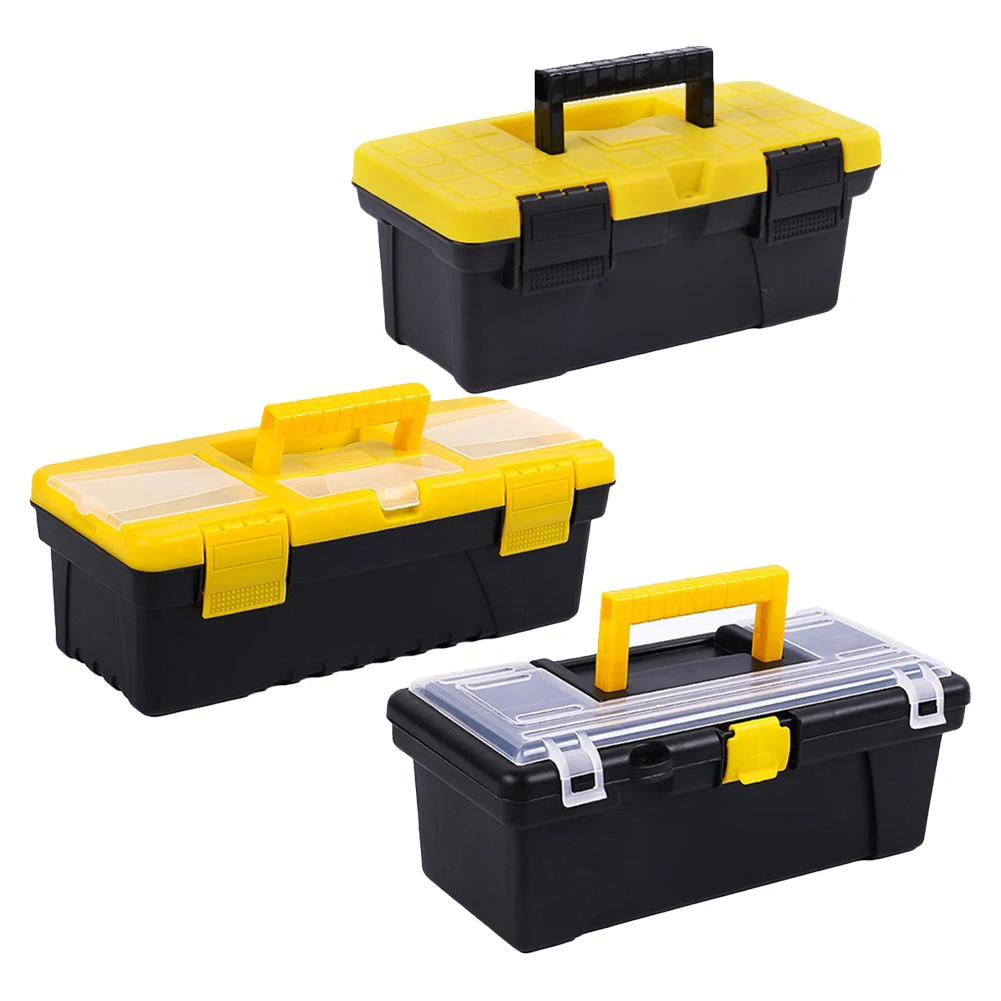 10/12 Inch ABS Tool Storage Box Organizer Heavy Duty Portable Parts Case With Buckle For Hardware And Small Items