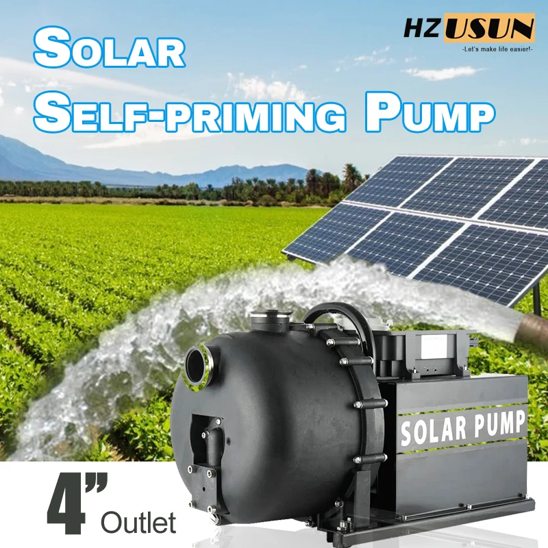 HZUSUN 3HP Powerful DC Solar Operated Corrosion Proof Water Pump for Mariculture Agriculture Irrigation Sprinkler Booster Pump