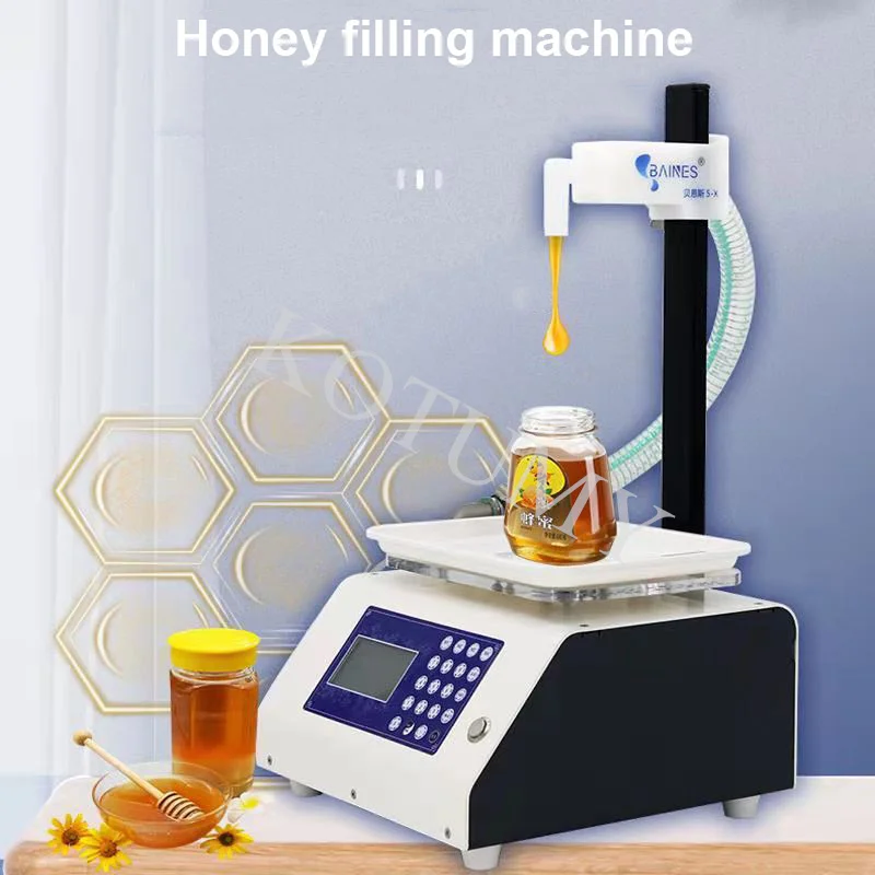 Commercial Electric Paste Honey Filling Machine Intelligent CNC Weighing Type Viscous Liquid Automatic Filler Food Processor