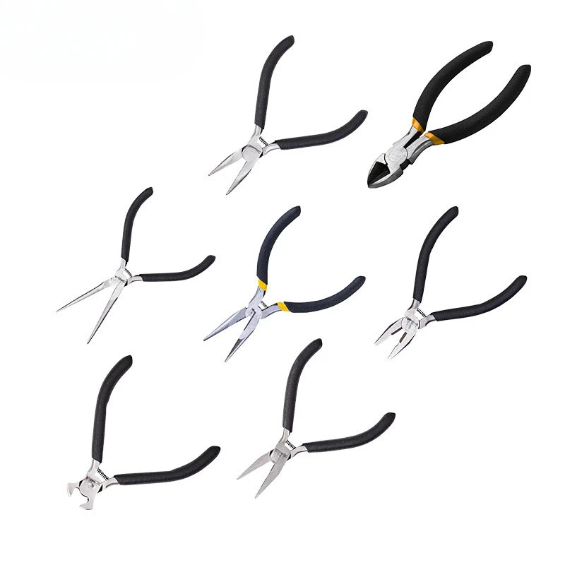 

BIESUO 5/4.5 "Mini Needle Nose Pliers Multi-functional Portable Pliers Small Industrial Grade Diagonal Nose Pliers