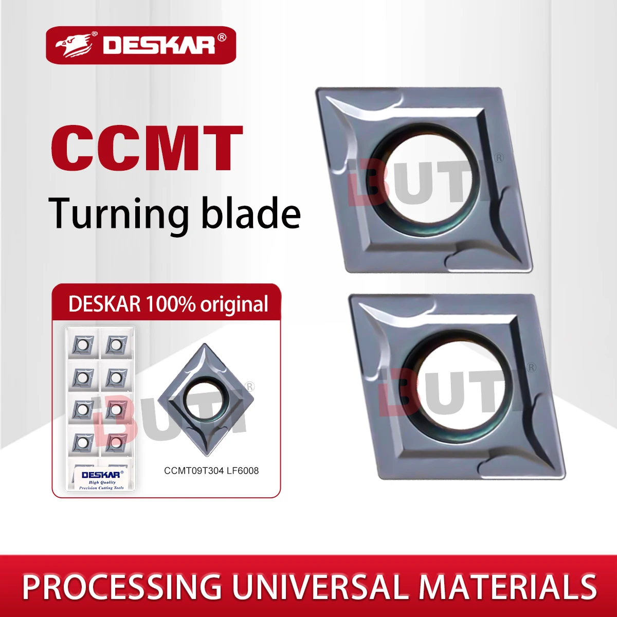 

DESKAR 100% Original CNC Carbide Inserts CCMT09T304 CCMT09T308 LF6008 Lathe Rhombus Boring Inner Hole Single-Sided Turning Blade