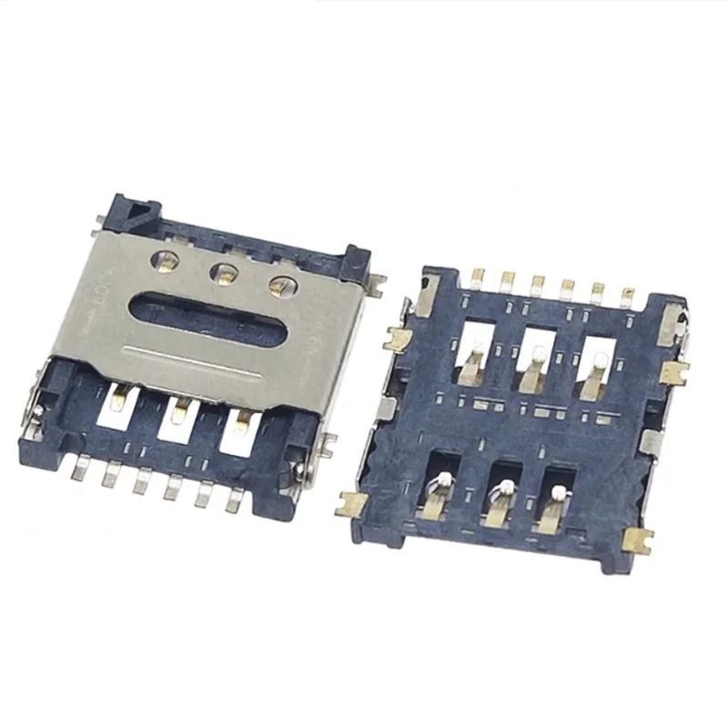 Adaptador de Conector para Tarjeta SIM 6 Pines CD Pin Plástico Socket SIM Adaptador de Repuesto para Reparación de Teléfonos Móviles 4
