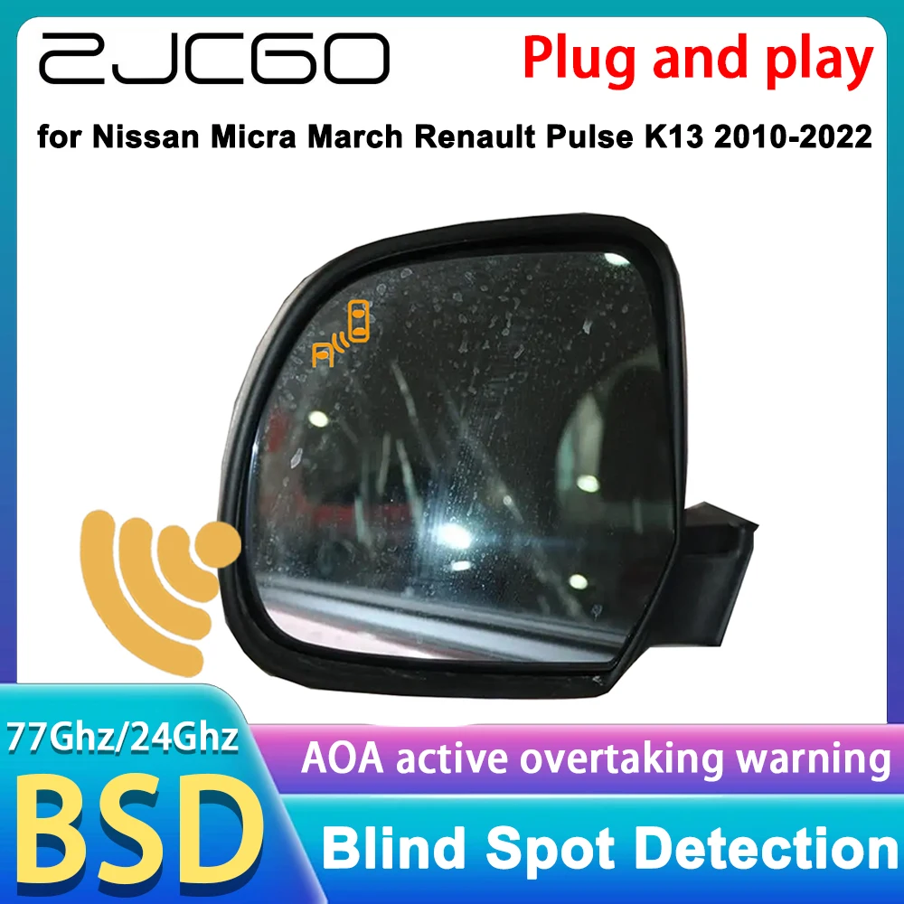 ZJCGO for Nissan Micra March Renault Pulse K13 2010-2022 Blind Spot Warning Information Monitor Detection BSW BSI System Radar