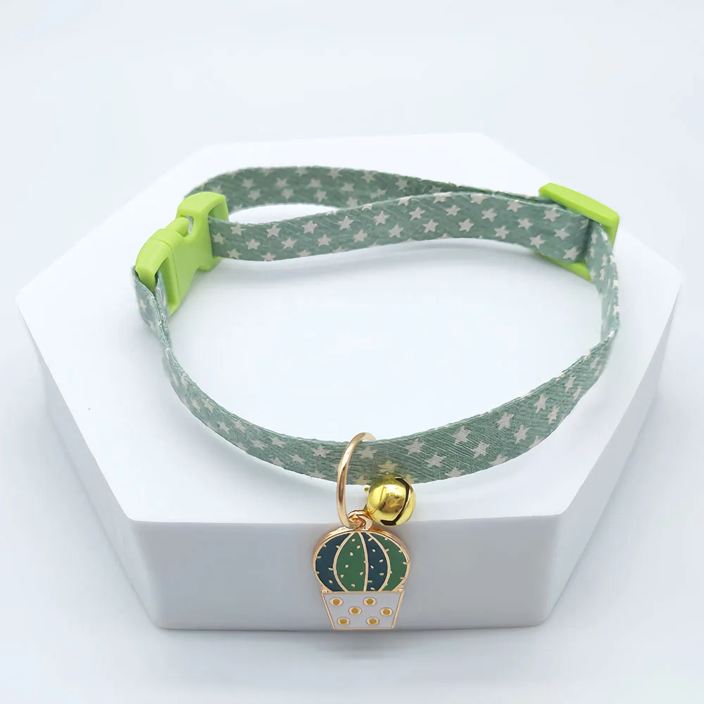 New Adjustable Pet Collar With Bell Small Dog Necklace With Cute Pendant Cat Grooming Neck Accessories Puppy Supplies