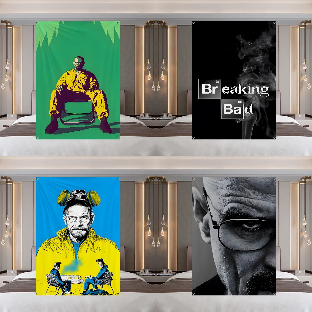 B-Breaking Bad H-Heisenbergs Flag Large Size Shop Art Promotion Advertising Booth Flag Hanging Banners