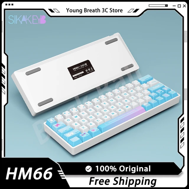 HM66 White Sikakeyb Hm66 Magnetic Axis Keyboard Wired E-Sports