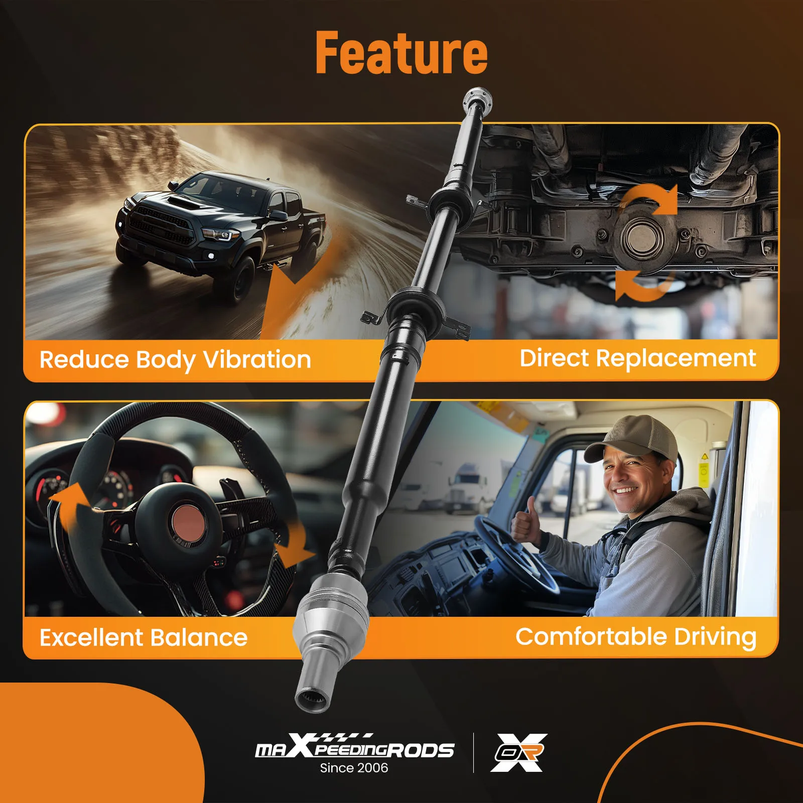 Eje de transmisión trasero para Jeep Cherokee KL V6 3.2L 2014 52123612 AA   52123612 AB 52123612 CA