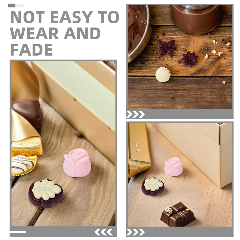 30 peças pequenos adereços multifuncionais de chocolate falso para exibição de mesa e fingir jogar modelos de chocolate realistas
