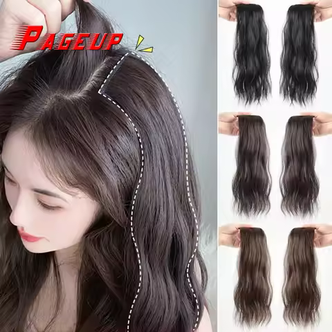 합성 머리 곱슬 머리 25cm 미니 헤어 패드 머리 자연 검은 갈색 머리 확장 클립 여성용 헤어 피스 헤어 가발