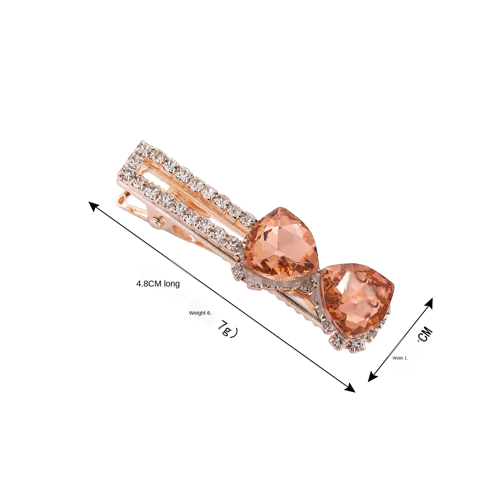 New Korean Blue Crystal Bowknot Zircon Alloy Slotted Hairpin Vintage Edge Clip Bang Hairpin Elegant Women\'s Fashion Hairpin