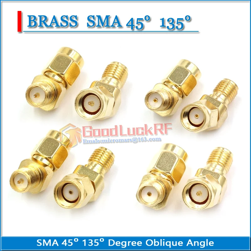 

SMA Male to SMA Female plug RPSMA Male to RPSMA Female 45° 135° Degree Oblique Angle SMA Male to RPSMA Female RF Connector