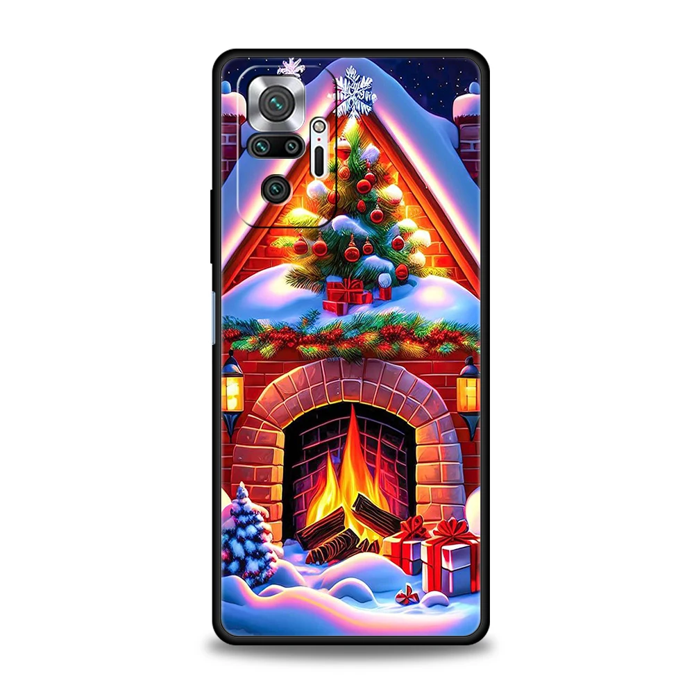 Snow Merry Christmas Phone Case for Xiaomi Redmi NOTE 12 Pro K40 Gaming K50 8A 9T 9A 9C Note 8 8T 9 9S 10 11 Pro Plus Soft Shell