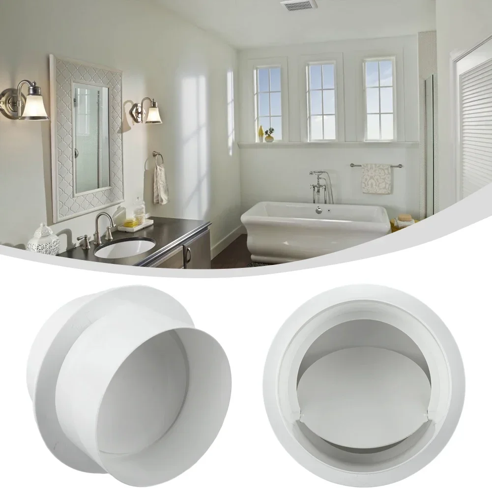 PVC Fan Check Valve For Bathroom Kitchen Valve Round Pipe Backdraft Damper For Preventing Mosquitoes Home Improvement