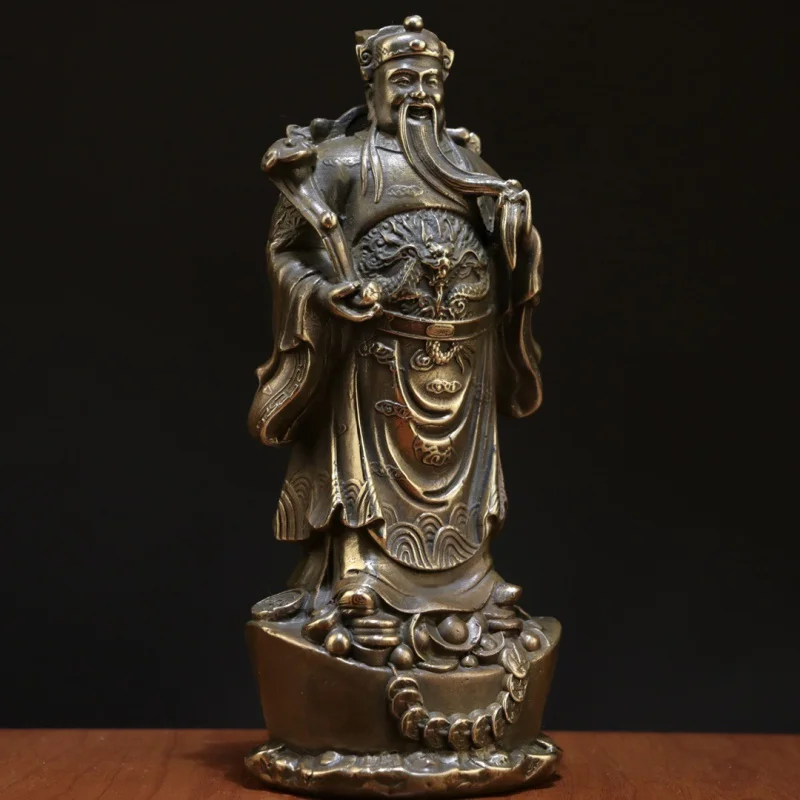 

Antique Character Copper Station Ingot Ruyi God of Wealth Home Decoration Creative Gift Crafts Wholesal 18CM