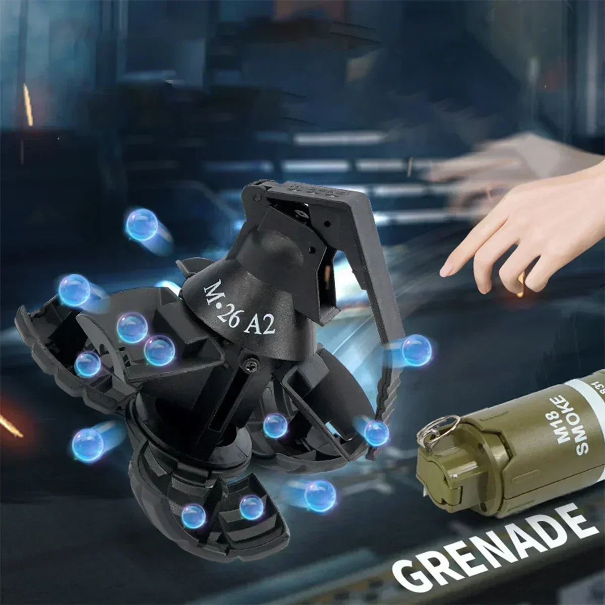 AM67 Handgranate Explosion Granate Moke Toy 1/3PC, Nylon Granate Modell, für Airsoft Paintball Hooting.J