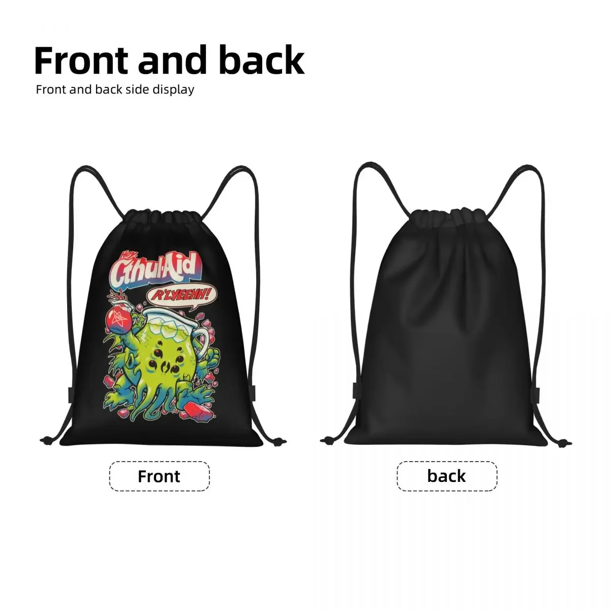 Cthulhu Proximity Wstring Sacs à dos de yoga pour femmes et hommes, sac de sport de dessin animé mignon personnalisé, sac à dos charmant