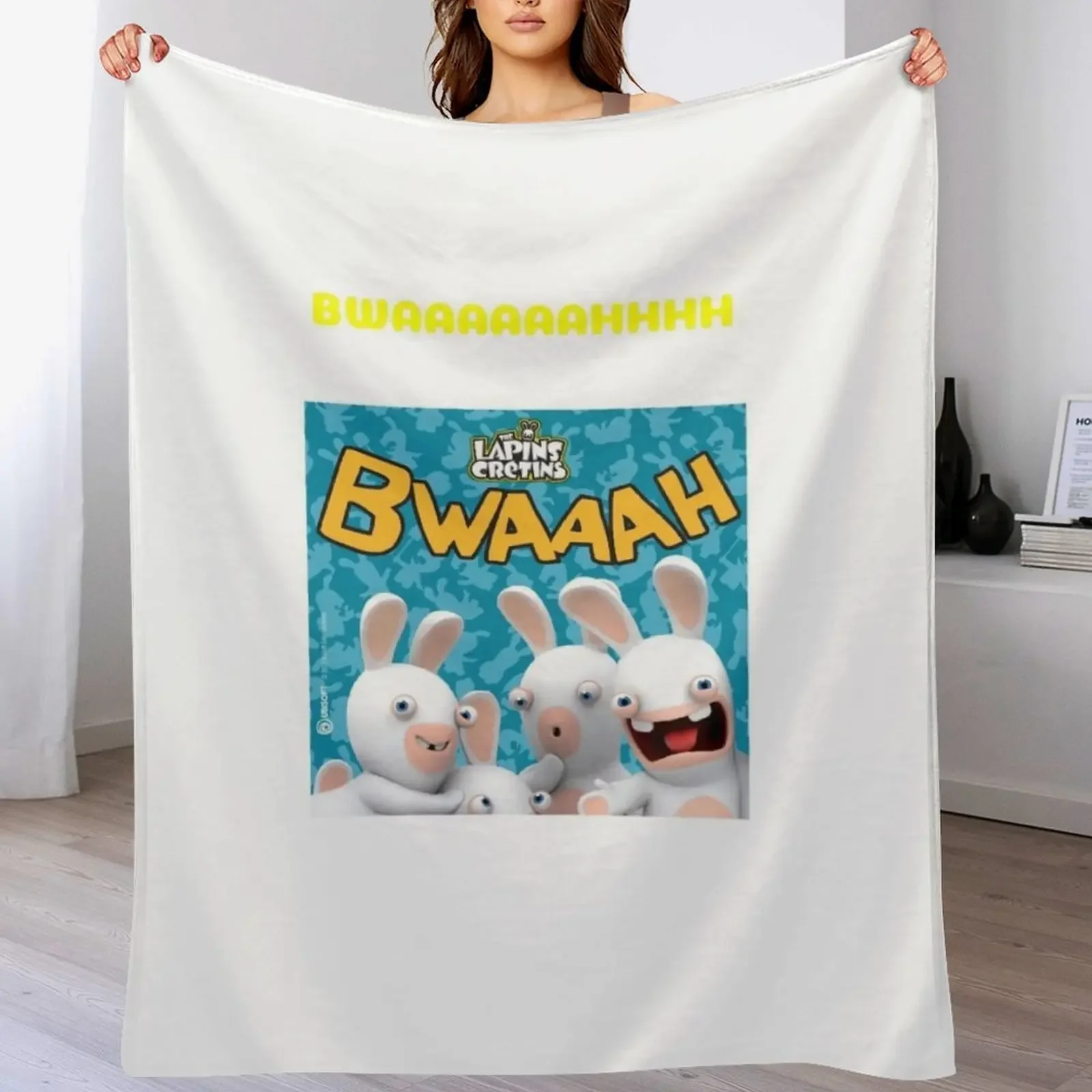 

The lapins cretins Throw Blanket Flannel Luxury Brand Decorative Sofas Blankets