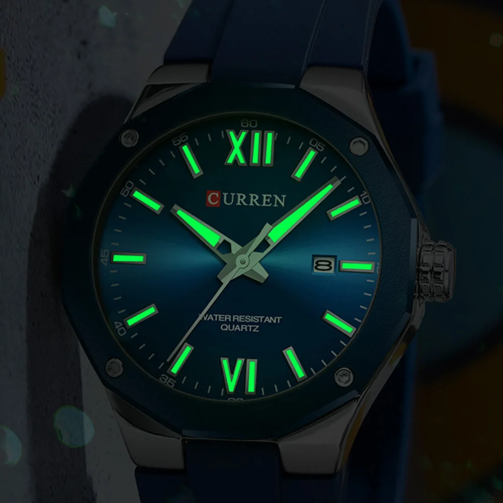 Simple Luxury Men's Quartz Wristwatch with Silicone Strap
