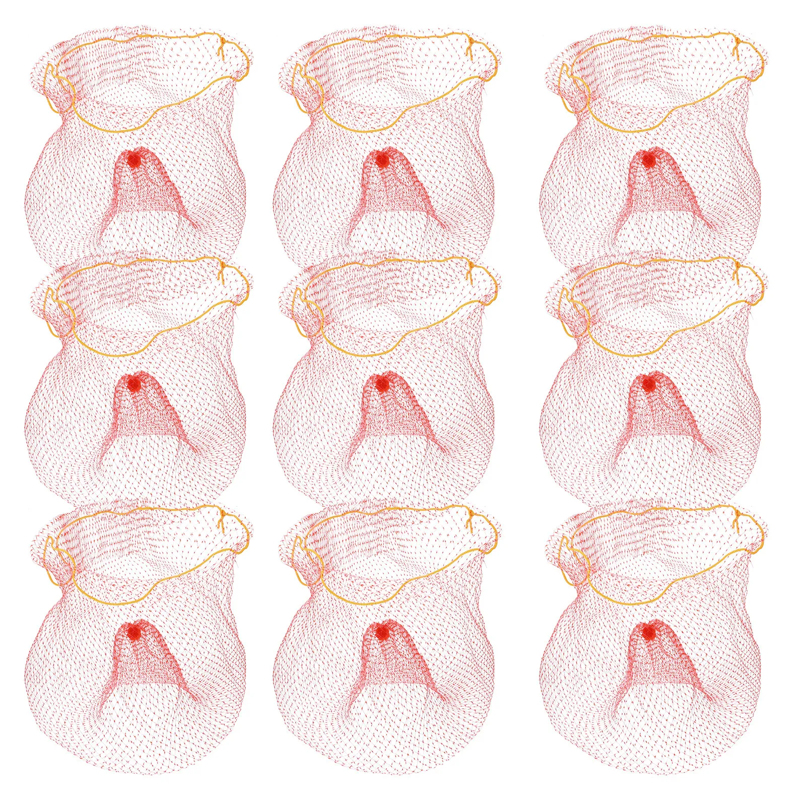 50Pcs Premium Thick Mesh Storage Pouches for Fruits Vegetables Watermelon Kitchen Household Garden Farm Market Breathable