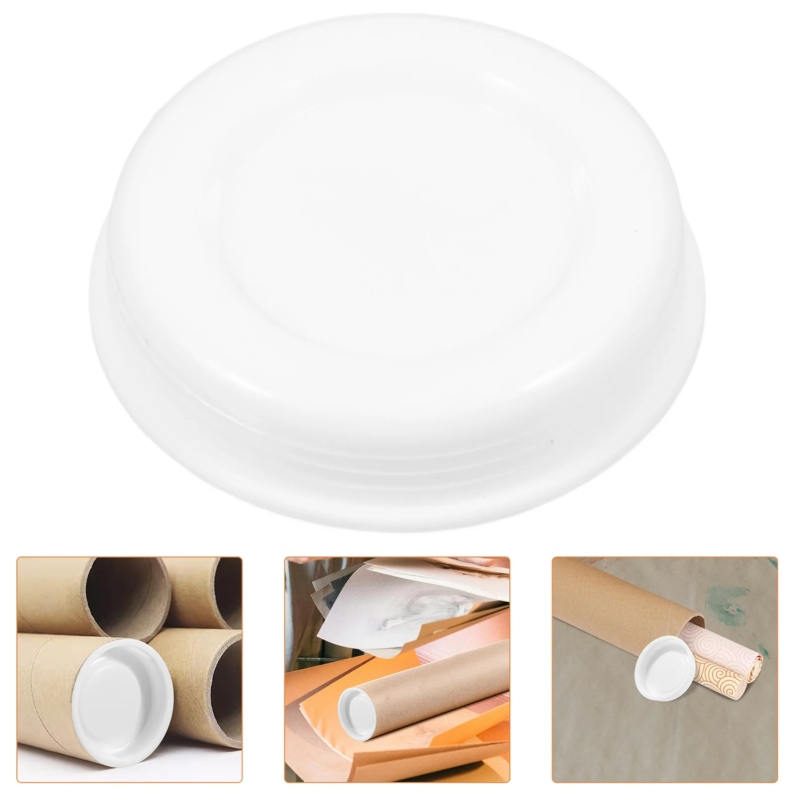

100Pcs Plastic End Caps for Paper Tubes Painting Mailing Tube Cap Plugs Round Stopper Secure Fit for Art Supplies