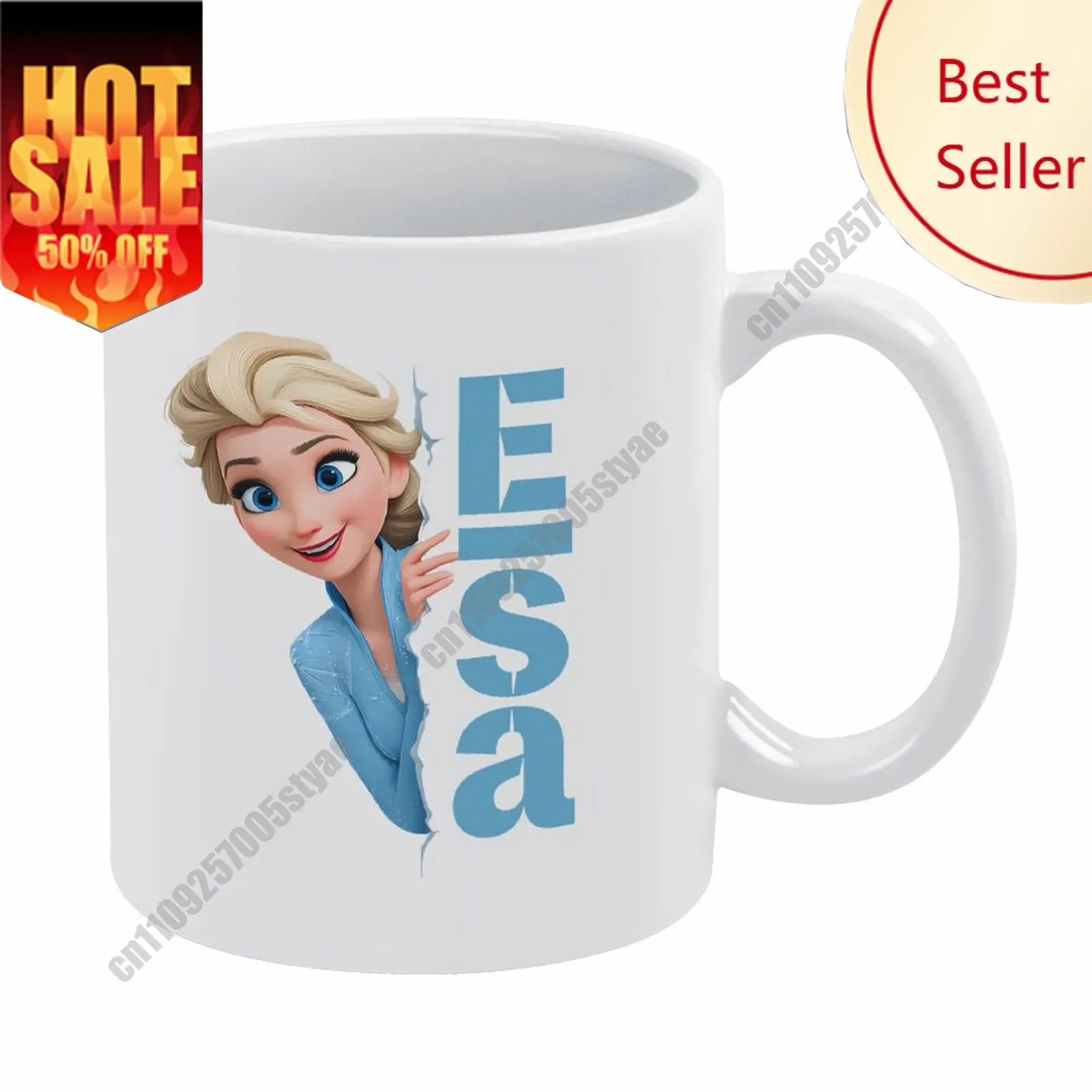 

Elsa Mug Disney Frozen Cartoon Customization Upload Your Own Image Logo Text Coffee Cup Holidays Birthday Ceramic Cup